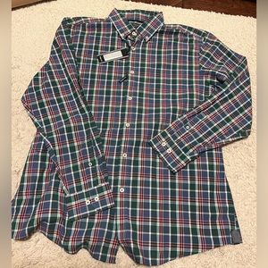 Roundtree & Yorke Plaid Dress Shirt